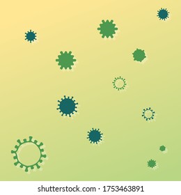 background with virus design green