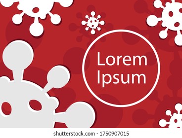 background virus with a simple concept of a flat illustration