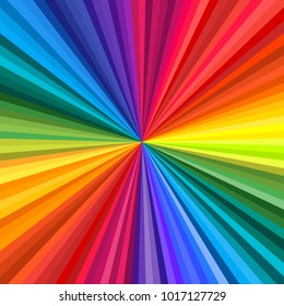 Background of vivid rainbow colored swirl twisting towards center. Vector illustration