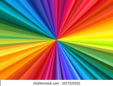 Background of vivid rainbow colored swirl twisting towards center. Paper A4 size Vector illustration