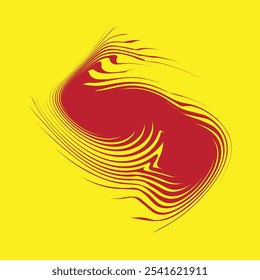 Background of vivid red orange colored swirl twisting liquid blending background illustration.