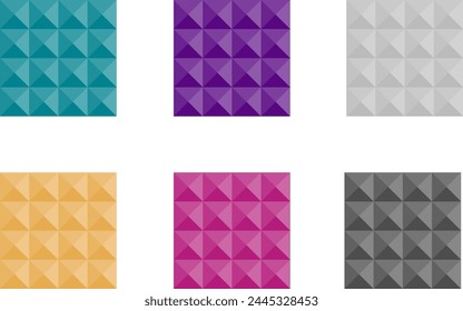 Background volumetric 3D image in the form of a puzzle. A set of background 3D images. Vector, cartoon illustration. Vector.