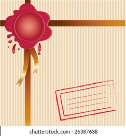 Background with wafer and ribbon on dispatch