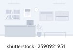 Background | Waiting room, reception, counter, hospital, government office, facility