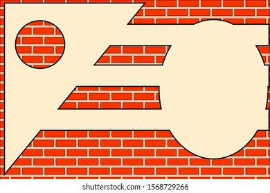 background wall with brick ornaments