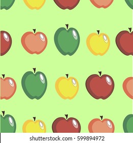 Background wallpaper with apples. Vector illustration