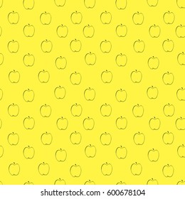 Background wallpaper with apples. Vector illustration