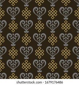 Fondo de pantalla de fondo en estilo asiático sobre fondo negro, vector