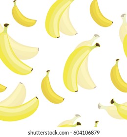 Background wallpaper with bananas. Vector illustration