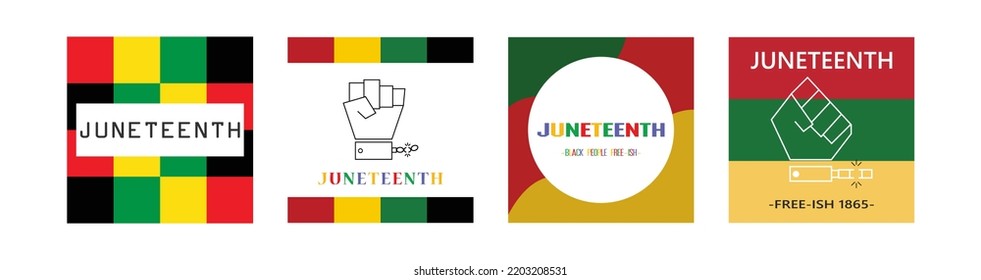 Background, Wallpaper, Banner, Illustration, Template, Backdrop, Poster. In Picture Have White Cicle And Red,green,yellow With Word JUNETEENTH,BLACK PEOPLE FREE_ISH.