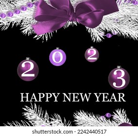 background wallpaper black abstract design new year celebration card white and purple decoration year   holiday celebrate decorative pattern shiny party.