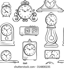 Background, wallpaper - clock in retro style