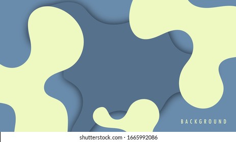 Background, Wallpaper. Cover, Header, Publication. Modern Wavy, Wave, Liquid, Fluid. Green Lime, Gray Color. Design Graphic Vector EPS10
