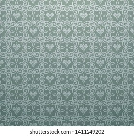 Background wallpaper with floral pattern in retro style for your design, vector illustration