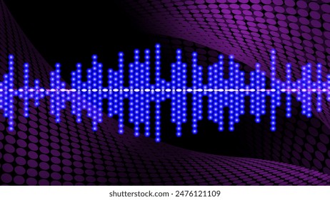 Hintergrund Bildschirmhintergrund der Hexagon Soundwave Vektorgrafik Grafik