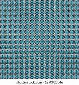 Background wallpaper illustration with blue, gray and black flowers and vintage paisley ornaments. Modern luxury texture for fabrics, textile. Vector floral seamless pattern.