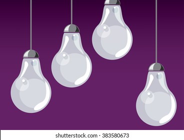 background wallpaper illustration with light bulbs simple design