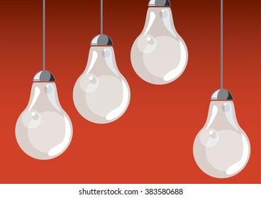background wallpaper illustration with light bulbs simple design