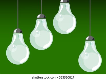 background wallpaper illustration with light bulbs simple design