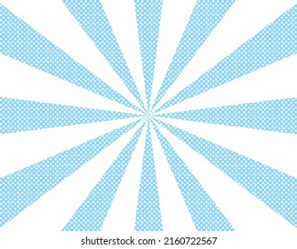 Background, wallpaper image with white polka dots on blue concentrated lines