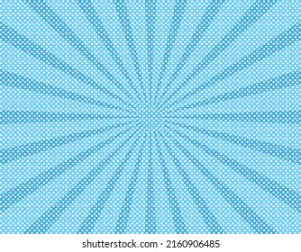 Background, wallpaper image with white polka dots on blue concentrated lines