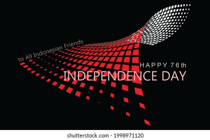 background and wallpaper of Indonesia flag red and white with text to all Indonesian Friends Happy Independence Day on August 17