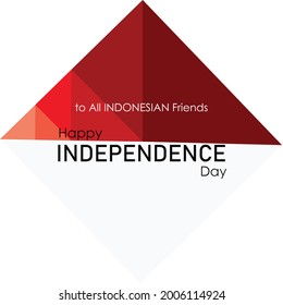 background and wallpaper of Indonesia flag red and white. Greeting for independence day on August with text