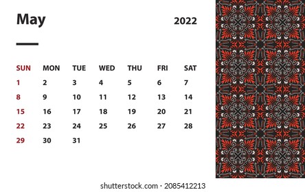 background wallpaper layout calendar office time diary 2022 new year template icon logo pattern day month style diary flat design element black vintage business season number date sunday element white