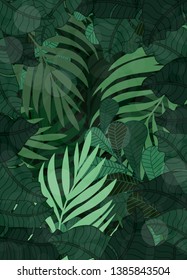 Background wallpaper leaf green color vector illustration design