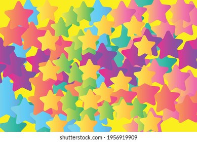 Papel de fondo moderno clásico abstracto colorido estrellas alegres