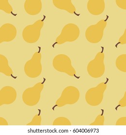 Background wallpaper with pears. Vector illustration