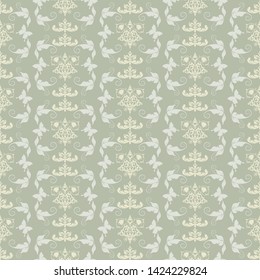 Background Wallpaper. Retro seamless pattern. Vector graphics