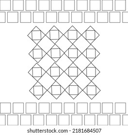 Papel de fondo y ilustración de arte sin fisuras textura de diseño cuadrado de línea gráfica vectorial diseño plano aislado de moda para el algodón hermoso patrón colorido de papel artesanal y oveja