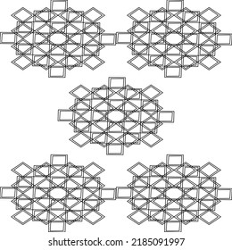 Papel de fondo y ilustración de arte sin fisuras textura de diseño cuadrado de línea gráfica vectorial diseño plano aislado de moda para el algodón hermoso patrón colorido de papel artesanal y oveja