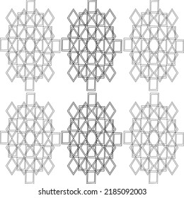 Hintergrund-Tapete und nahtlose Kunstwerke, Vektorgrafik-Quadrat-Design einzeln auf einem trendigen Design für schöne Baumwollmuster bunte Stoffpapiere und Schafe