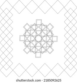 Papel de fondo y ilustración de arte sin fisuras textura de diseño cuadrado de línea gráfica vectorial diseño plano aislado de moda para el algodón hermoso patrón colorido de papel artesanal y oveja