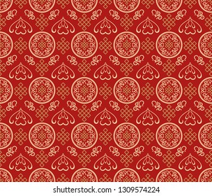 Background wallpaper seamless pattern in Chinese style vector graphics .