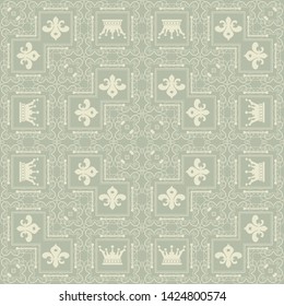 Background wallpaper seamless in royal style for your design vector image