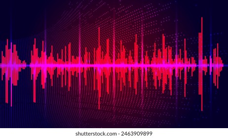 Background wallpaper of Soundwave vector graphic