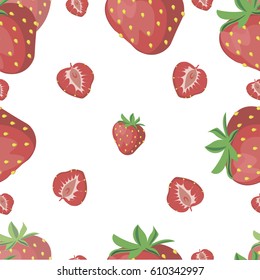 Background wallpaper with strawberries