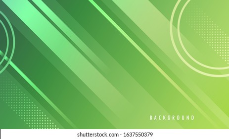 Background, Wallpaper Template. Green Eco, Yellow Gradient Color. Abstract Modern Minimal Geometric Line Strip, Circle Dot Shape. Design Graphic Vector EPS10