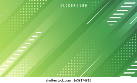 Background, Wallpaper Template. Green Eco, Yellow Gradient Color. Abstract Modern Minimal Geometric Line Strip, Circle Dot Shape. Design Graphic Vector EPS10
