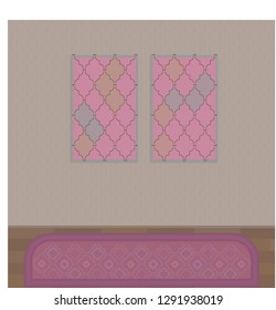 Background of wallpaper with a tropical pattern. Tropical style. Carpet with tropical ornament. Picture with vintage ornament