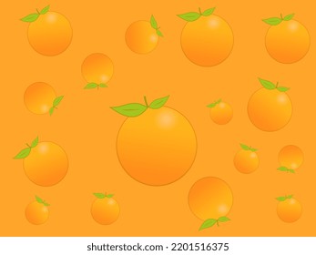 Hintergrund oder Tapete mit gelbem orangefarbenem Fruchtmotiv