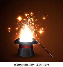 background wand and magical glow