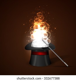 background wand and magical glow