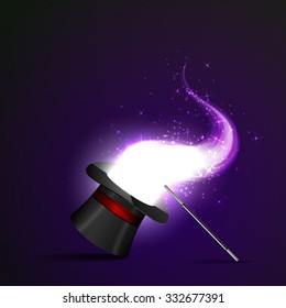 background wand and magical glow