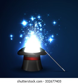 background wand and magical glow