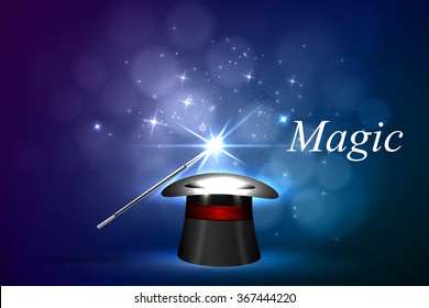 background wand and magical glow