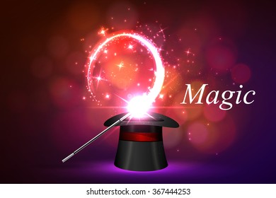 background wand and magical glow